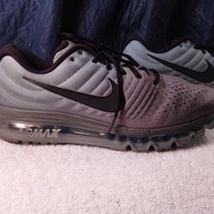 Gray and black air max